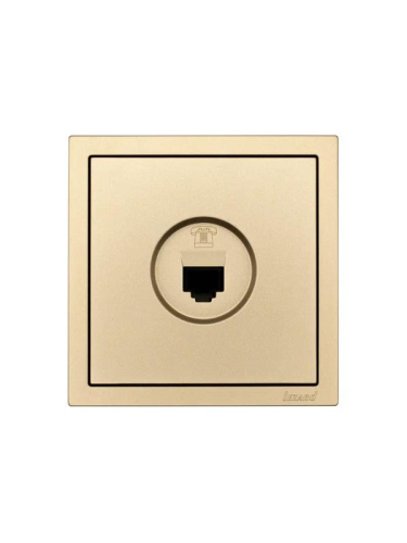 Розетка телефонная евро СП ZIMA IP20 зол. LEZARD 704-3688-137 фото 3