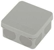 Коробка распаячная 80х80х40мм двухкомпонентн. HF стойкая к УФ прямой монтаж IP67 сер. KOR-80-80-40-9g-2MP Эра Б0060290