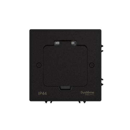 Лючок MultiDesk MDK21 с розеткой 2P+E 16А 250В IP44 с монтажной коробкой для бетонных полов черн. матов. SE MDK21202MBC фото 3