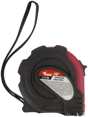 Рулетка Мастер 5мх19мм прорезиненный корпус КУРС 17145 фото 2