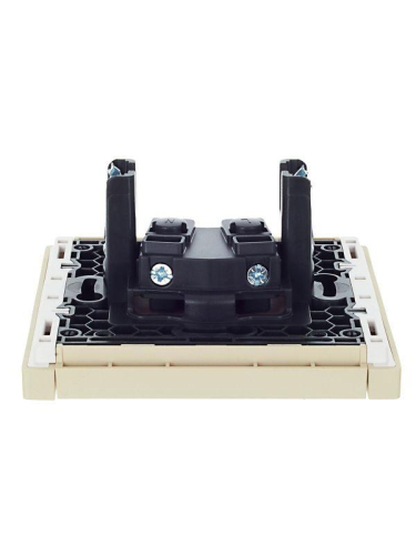 Розетка 1-м СП FORTE&PIANO FP417 10А без заземл. защ. шторки винт. крепл. ваниль IEK FP-R13-10-K10 фото 5