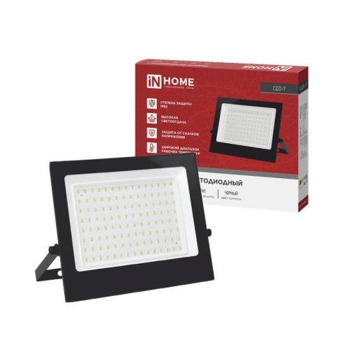 Прожектор светодиодный СДО-7 100Вт 4000К IP65 230В черн. IN HOME 4690612055152 Прожектор светодиодный СДО-7 100Вт 4000К IP65 230В черн. IN HOME 4690612055152