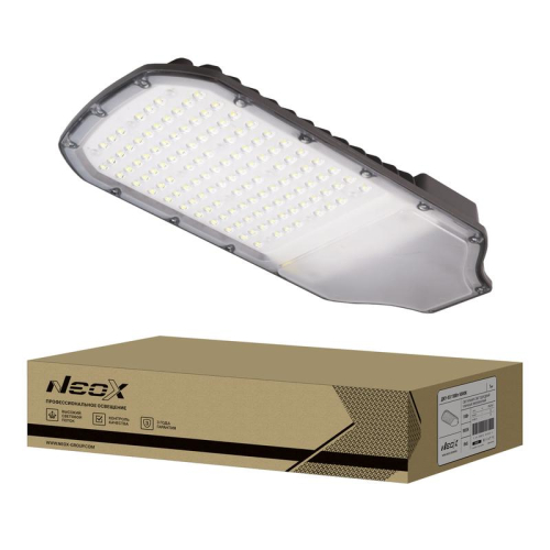 Светильник светодиодный ДКУ-03 150Вт 5000К IP65 16500лм 110лм/Вт 230В уличный линзованный NEOX 4690612042824 Светильник светодиодный ДКУ-03 150Вт 5000К IP65 16500лм 110лм/Вт 230В уличный линзованный NEOX 4690612042824