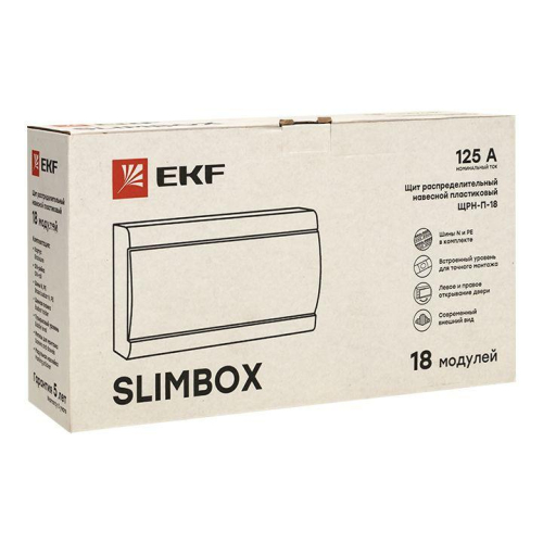 Щит ЩРН-П-18 "SlimBox" IP41 бел. дверца PROxima EKF sb-n-18w фото 4