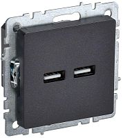 Розетка BRITE USB A+A 3.1А РЮ10-1-БрЧ механизм черн. IEK BR-U21-D31-K02