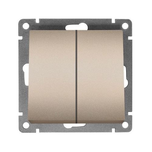 Выключатель 2-кл. СП Афина 10А IP20 механизм шампань Universal A0023-Br Выключатель 2-кл. СП Афина 10А IP20 механизм шампань Universal A0023-Br