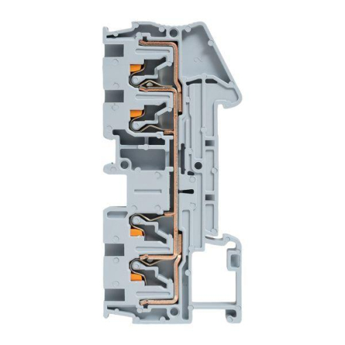 Колодка клеммная пружинная 4 Push-in 4 вывода сер. EKF PIT-4-4 фото 7