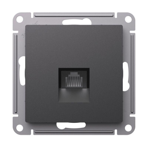 Розетка компьютерная AtlasDesign RJ45 кат.6A механизм базальт SE ATN001486 фото 3