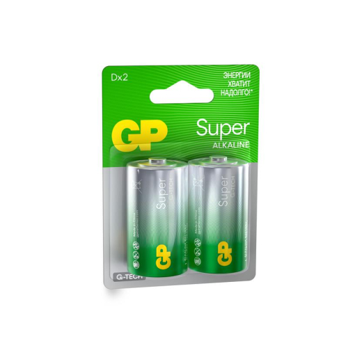 Элемент питания алкалиновый D/LR20 1.5В Super Alkaline G-Tech 13AA21-2CRSBC2 20/160 (блист.2шт) GP 1225 фото 2 Элемент питания алкалиновый D/LR20 1.5В Super Alkaline G-Tech 13AA21-2CRSBC2 20/160 (блист.2шт) GP 1225 фото 2