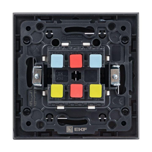 Переключатель проходной 2-кл. Стокгольм 10А механизм черн. PROxima EKF EZV10-027-10 фото 2