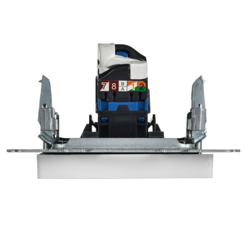 Розетка компьютерная СП BRITE РК10-БрАБ RJ45 кат.5E механизм арктич. бел. IEK BR-K10-1-K91 фото 5