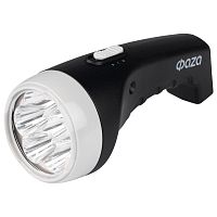 Фонарь аккумуляторный ручной AccuF2-L07-bk 7LED 2 режима: 100проц./25проц. аккум. 0.4А.ч выдвижная вилка индикатор зарядки черн. ФАZА 5000810