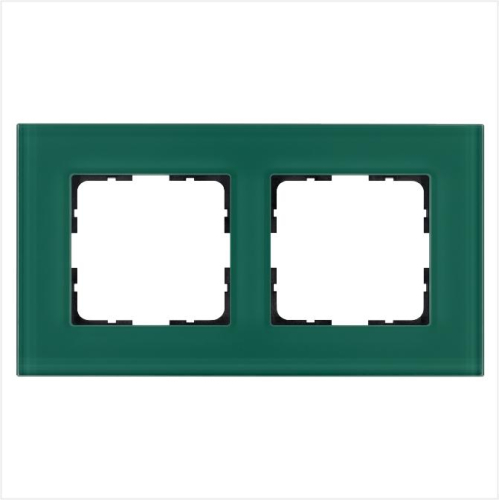 Рамка 2-м G-Glass стекло лазурн. Jasmart G1002GJ