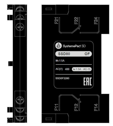 Контакт вспомогательный для SD80 2NO2NC SE SSDOF2280 Контакт вспомогательный для SD80 2NO2NC SE SSDOF2280