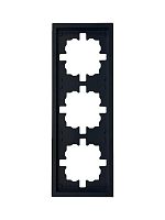 Рамка 3-м ZIMA горизонт. черн. бархат LEZARD 704-4200-148