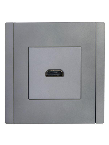 Розетка HDMI FORTE&PIANO FP540 сталь IEK FP-H10-K46 фото 2