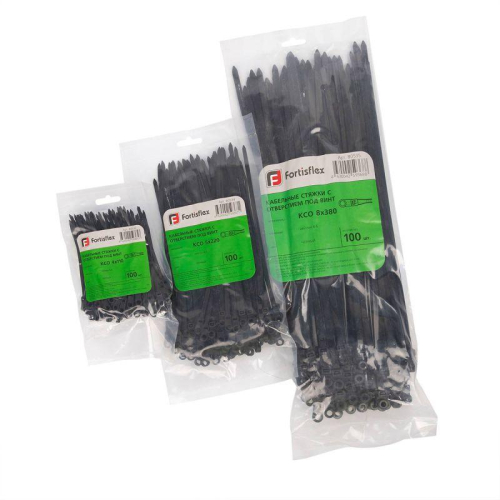 Хомут кабельный КСО 5х220 нейл. черн. (уп.100шт) Fortisflex 80534 фото 5