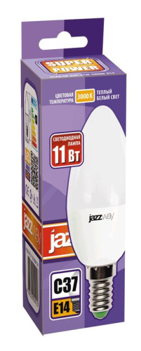 Лампа светодиодная PLED-SP 11Вт C37 3000К E14 230В/50Гц JazzWay 5019157 фото 2 Лампа светодиодная PLED-SP 11Вт C37 3000К E14 230В/50Гц JazzWay 5019157 фото 2