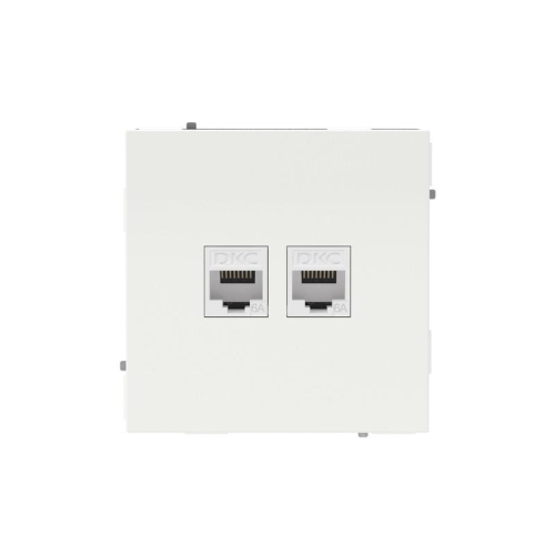 Розетка компьютерная 2-м KANT RJ45 кат.6A без шторки бел. магнолия DKC 7000674 Розетка компьютерная 2-м KANT RJ45 кат.6A без шторки бел. магнолия DKC 7000674