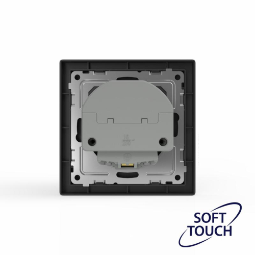 Розетка 1-м СП Pixel IP20 с заземл. с 2-мя заряд. устр. USB тип A+C механизм карбон TOKOV ELECTRIC TKE-PX-R1U2AC-C14 фото 2