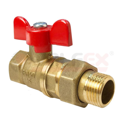Кран шаровой латунный с американкой ВН/НР ручка-бабочка 3/4дюйм (56/14) VALFEX VF.227.LB1.034 Кран шаровой латунный с американкой ВН/НР ручка-бабочка 3/4дюйм (56/14) VALFEX VF.227.LB1.034