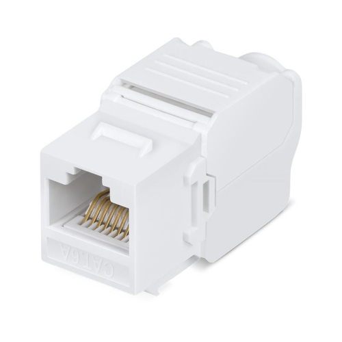 Вставка Keystone Jack RJ45 (8P8C) кат.6A KJ-RJ45-Cat.6A-180-Toolless 180град. без инструмента Toolless бел. Cabeus 7964c фото 2