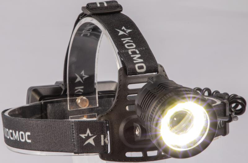 Фонарь налобный аккум. 10Вт P50 LED/Li-ion18650 2х1000мА.ч алюм. КОСМОС (KOC855Lit) фото 4