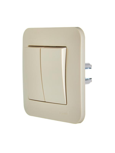 Выключатель 2-кл. 1п СП ASTI 10А IP20 в сборе крем. LEZARD 7081-0303-101 фото 3 Выключатель 2-кл. 1п СП ASTI 10А IP20 в сборе крем. LEZARD 7081-0303-101 фото 3