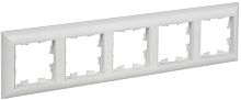 Рамка 5-м BRITE РУ-5-БрАБ арктич. бел./бел. IEK BR-M52-12-K91