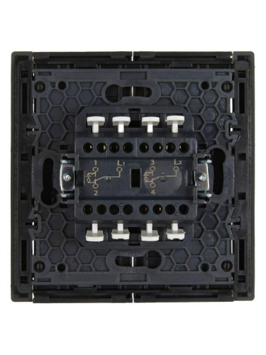 Выключатель проходной 2-кл. СП FORTE&PIANO 10А FP308 с индикацией сер. IEK FP-V22-1-10-1-K03 фото 5