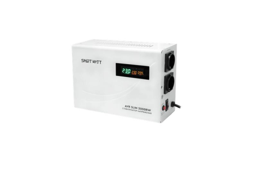 Стабилизатор напряжения настенный SMARTWATT AVR SLIM 2000RW 4512020310004 Стабилизатор напряжения настенный SMARTWATT AVR SLIM 2000RW 4512020310004