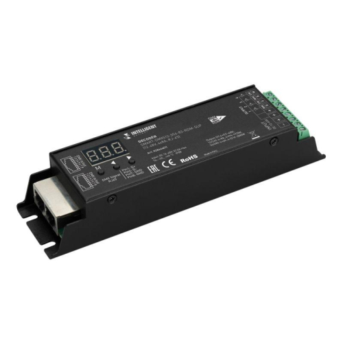 Декодер SMART-DMX512-304-83-RDM-SUF Black 12-48В 4х8А RJ45 IP20 INTELLIGENT Arlight 028444(1)
