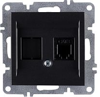 Розетка телефонная 1вых. СП 1мод. LAVIN/KAREN RJ45 кат.3 механизм черн. ARVIA 50 07 2000 221