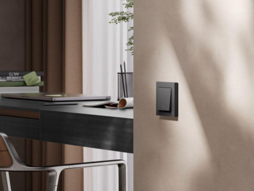 Выключатель 1-кл. AtlasDesign Smart 10А (сх. 1) L+N с подсветкой Zigbee механизм карбон SE ATN001013Z фото 6