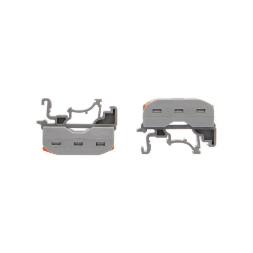 Клемма строительно-монтажная СМК проходная 222-422D 2п 0.08-4кв.мм с креплением на DIN-рейку сер. (уп.5шт) Rexant 07-5239-05 фото 3