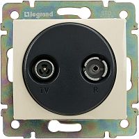 Розетка телевизионная оконечная TV/R СП Valena 10дБ 2400МГц механизм сл. кость IEK 774333