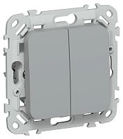 Выключатель 2-кл. СП FLITE ВС12-1-0-ФлС 10А механизм сер. IEK FI-V20-0-10-1-K03