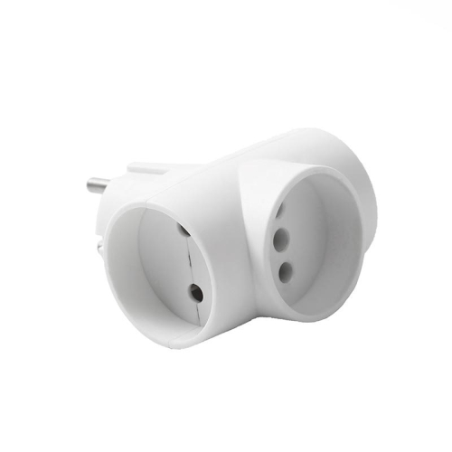 Разветвитель 3-м Т-образный без заземл. 10А 2200Вт 250В бел. DОМТОК 2662 фото 4