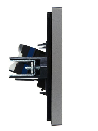 Розетка компьютерная RJ45 кат.6 FORTE&PIANO FP531 сталь IEK FP-K10-2-K46 фото 4