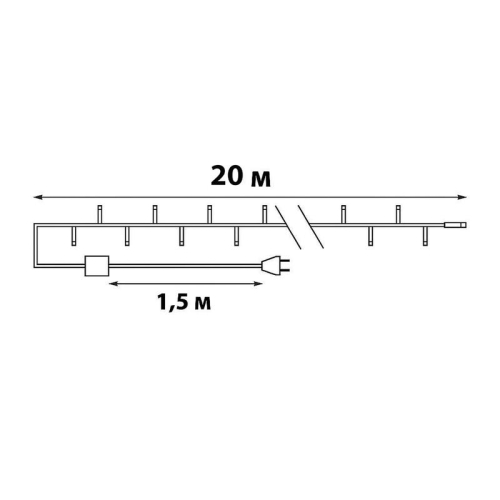 Гирлянда LED ULD-S2000-200/DGA WARM WHITE IP20 20м 200 диодов тепл. бел. свет провод зел. Uniel UL-00007308 фото 10 Гирлянда LED ULD-S2000-200/DGA WARM WHITE IP20 20м 200 диодов тепл. бел. свет провод зел. Uniel UL-00007308 фото 10