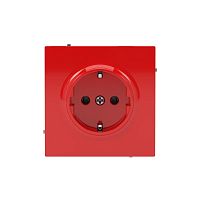 Розетка силовая KANT 2P+E без шторки красн. сатин DKC 7001033