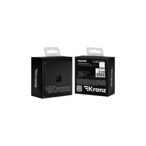 Розетка компьютерная СП ROUND MIELE RJ45 кат.6 оникс Kranz KR-78-0724-3 фото 7