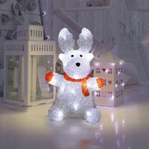Фигура светодиодная акриловая "Олененок в шарфе" 20х17х30см 24LED 1Вт IP20 элементы питания 2хAA (не в компл.) Neon-Night 513-314 фото 2