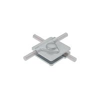 Соединитель универсальный 2USM-D5-10 TD для прутка d5-10мм с 2 пластинами 40х40мм сталь термодиффузион. цинк. КМ MA0282