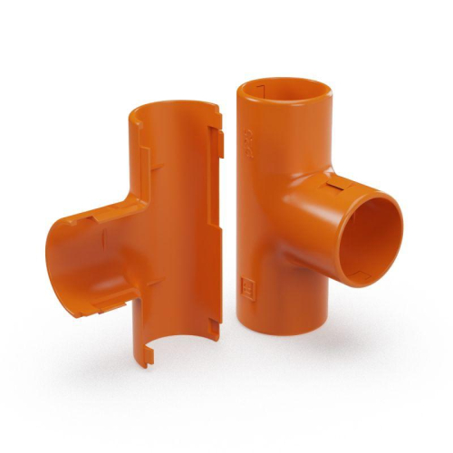Тройник разборный d25мм оранж. Промрукав PR13.02486 Тройник разборный d25мм оранж. Промрукав PR13.02486