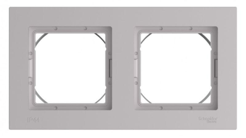 Рамка 2-м AtlasDesign Aqua IP44 алюм. SE ATN440302 фото 2
