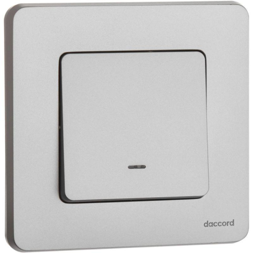 Выключатель 1-кл. Inspiria 10А IP20 250В 10AX с подсветкой/индикацией механизм алюм. IEK 673612 фото 6