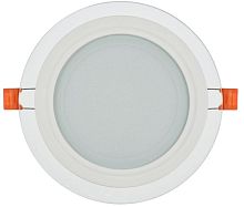 Светильник светодиодный ДВО 1621 12Вт 4000К IP20 встраив. со стекл. круг IEK LDVO0-1621-12-4000-K01
