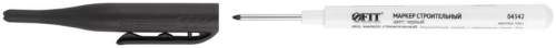 Маркер строительный перманентный тонкий удлиненное перо черн. FIT 04342 фото 2