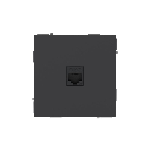 Розетка компьютерная 1-м KANT RJ45 кат.5E без шторки черн. уголь DKC 7012663 Розетка компьютерная 1-м KANT RJ45 кат.5E без шторки черн. уголь DKC 7012663
